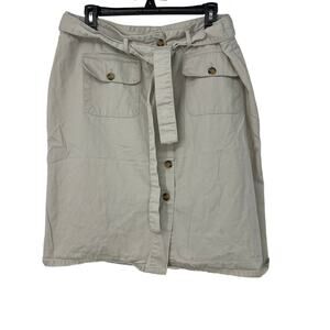 BASIC EDITIONS Beige Skirt Size 18